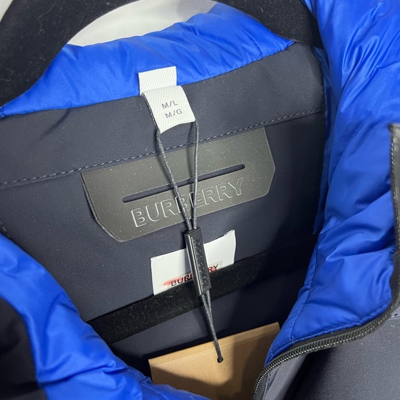 Burberry Caldbergh Oversized Hooded Poncho Blue Women’s M/L $1,890 - Picture 3 of 6